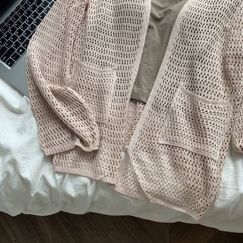 Хаки дизайнерский лонгслив, кардиган, накидка, тонкая куртка, тренд сезона, защита от солнца