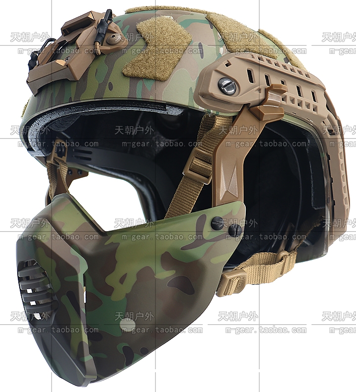 易匯空間 上新美式FAST戰術頭盔用SF Mandible款頭盔面部護臉面罩裝甲系統面具 限時下殺YH3311