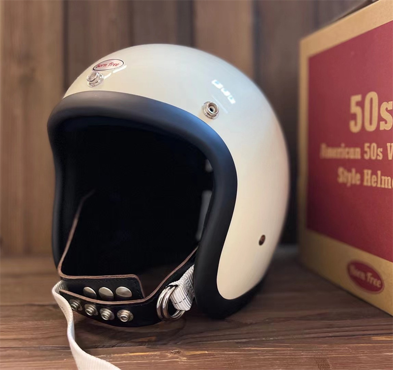 50s cafe retro motorcycle small helmet body Harley Triumph 3 4 half helmet 500TX motorcycle helmet men and women