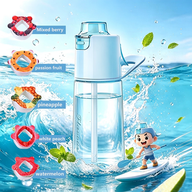 (Droplet-Shaped) Fruity Scented Square Water Cup with 0 Sugar, 0 Calories, Scented Aroma Rings, Scented Granules, and Bean Pods (Droplet-Shaped) Fruity Scented Square Water Cup with 0 Sugar, 0 Calories, Scented Aroma Rings, Scented Granules, and Bean Pods