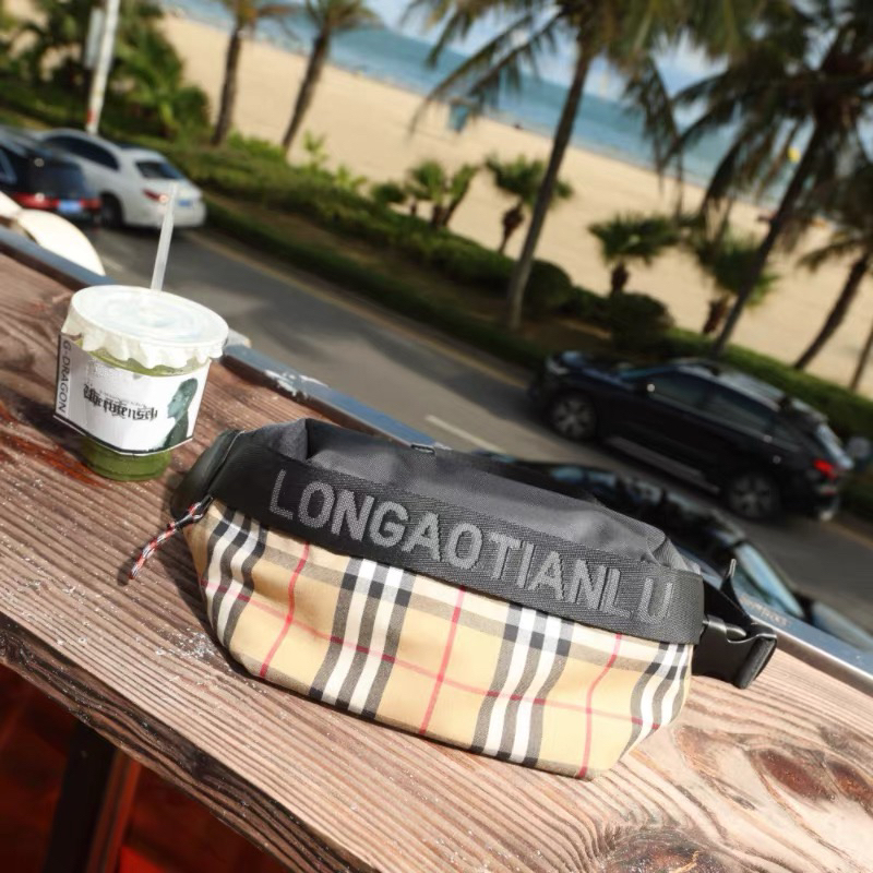 New Plaid Lettered Unisex Waist Bag, Medium-Sized Crossbody Bag, Fashionable Versatile Shoulder Bag, Casual Chest Bag, Crossbody Bag