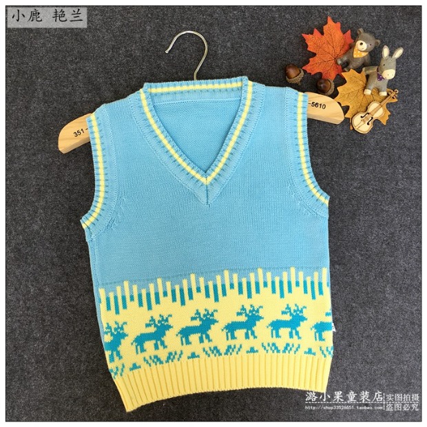 Mùa xuân và mùa thu bé bông đan vest trẻ sơ sinh len trẻ em trai và bé gái sợi bông vest áo gile vest bé trai