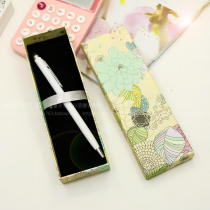 Flower box stationery gift box pen ballpoint pen crystal pen pen box hipster Korean print box