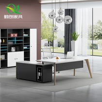 Qinlang boss desk table simple modern single manager table supervisor table and chair combination Nordic style desk