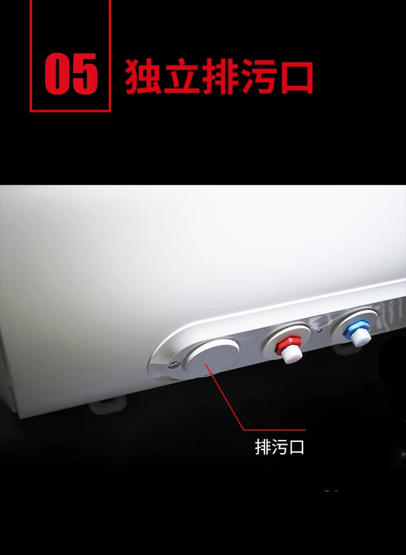 Máy nước nóng cơ khí Huayang lưu trữ điện nhỏ loại hộ gia đình 60 lít bồn cầu tốc độ tắm nóng máy ngang - Máy đun nước