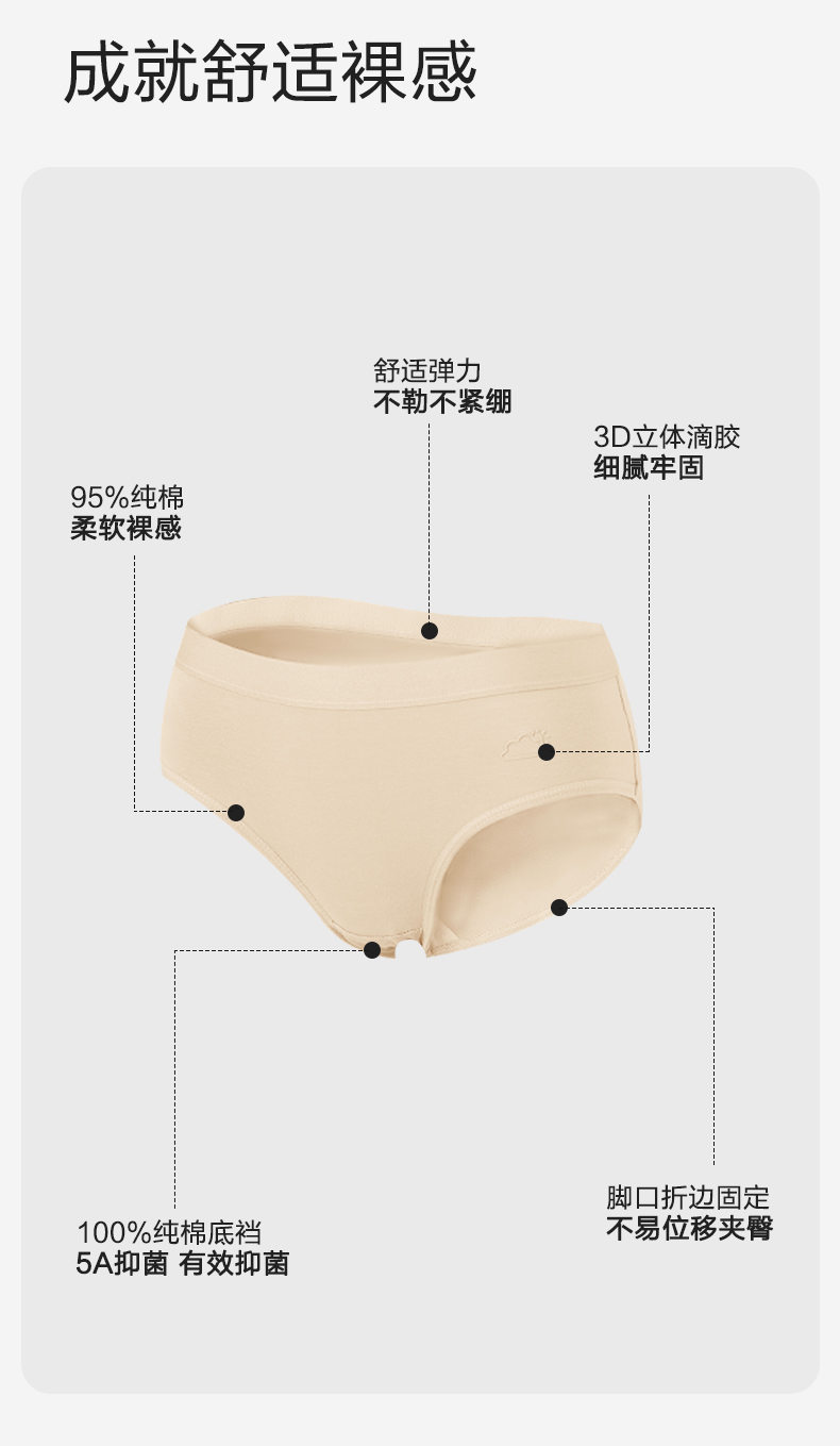 内裤女士2024性感新款夏季薄款女生纯棉抗菌全棉裆中腰大码三角裤