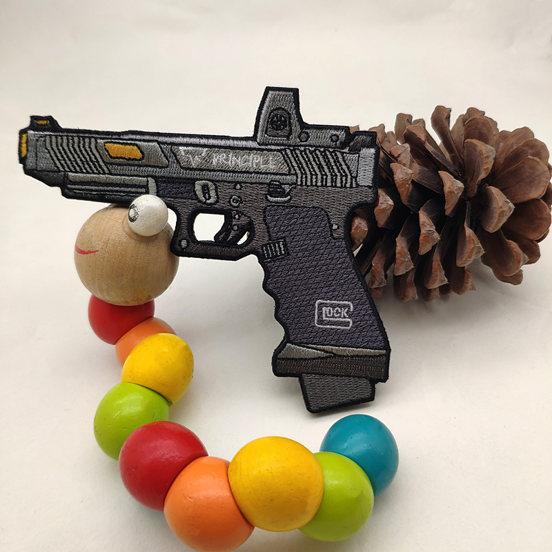 Chapter French Creation GlocK Glock G34 OUTDOOR TACTICAL MAGIC STICKER Morale Badge Ultra Fine Embroidery Custom Version