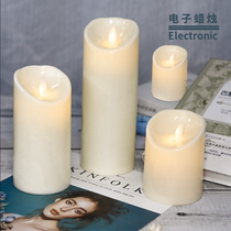 Plastic simulation swing LED electronic fake candle light romantic wedding bar club home decoration wave mouth