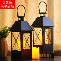 Eurostyle Retro Candle Holder Pendulum LED wax candle holder lamp romantic wind lamp Iron art Soft and creative Home Ornament Horse Lamp