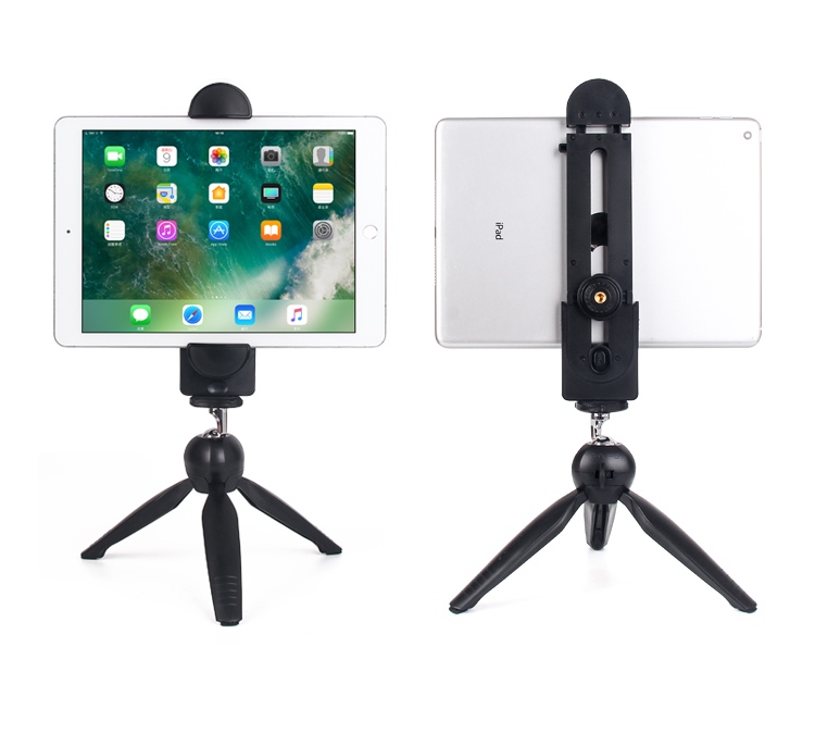 Tablet phổ clip tripod chuyển đổi hỗ trợ cố định kệ bracket tam giác sáng tạo cơ sở phụ kiện clip