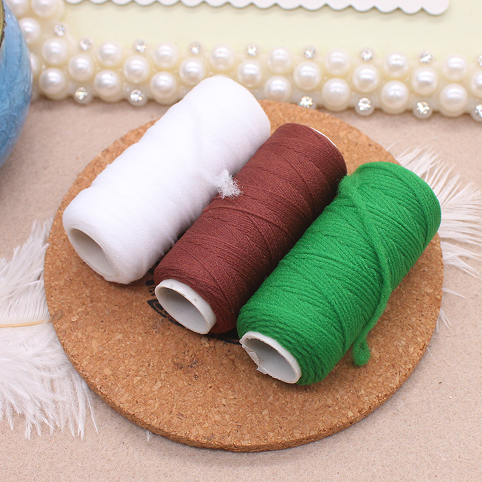 QQ line elastic silk butterfly knot in middle knotted with small roll is not a thread to wear needle