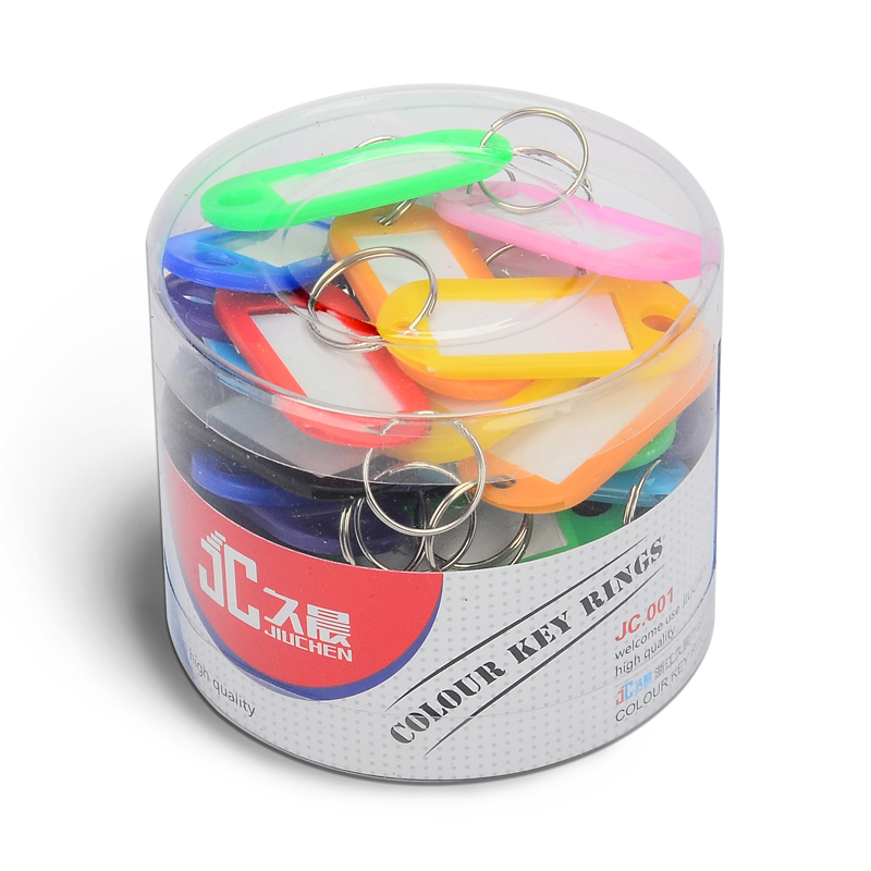 Colour plastic key cards Key buttons Classification cards Tags Tags number plates Key rings