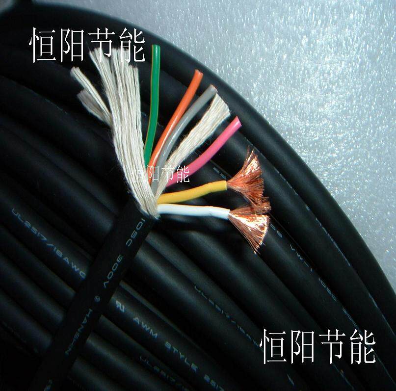 Japan imported HANSHIN 6 core 0 75 square cable motor power cord drag chain Qilong 18AWG high soft
