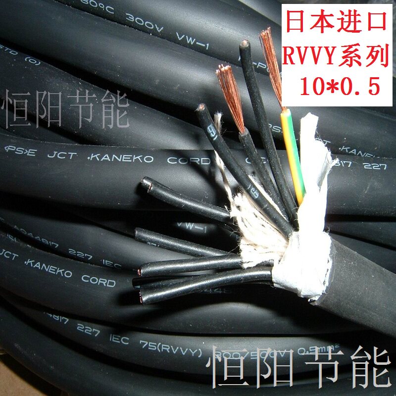 RVVY Japan imports 10 core 0 5 square cable machine tool control wire motor power cord 10G0 5 soft