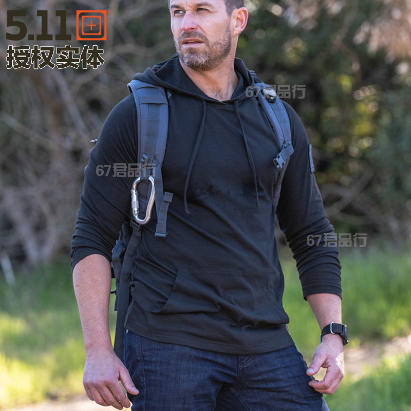 American 5.11 military fans hooded sweatshirt new solid color casual base jacket 72139 thin pullover sweatshirt 511