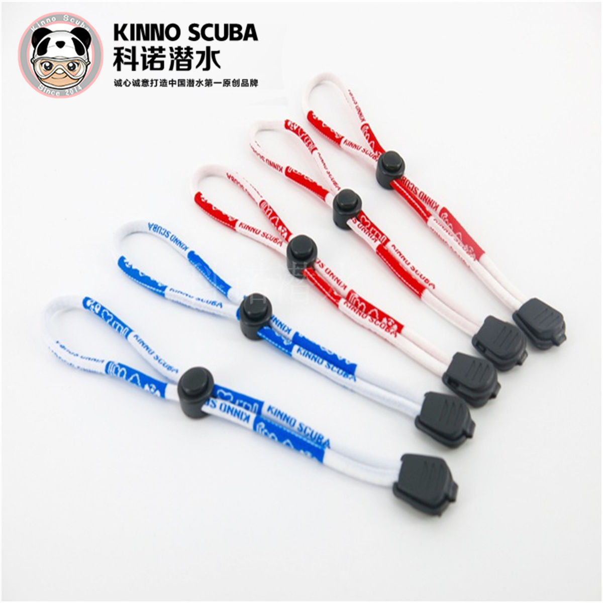 Kinno Scuba Custom Diving Ding-Dong Gopro Anti-Loss Rope Panda loves diving