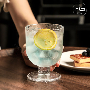 Niche ins style chubby short cup glass retro ງ່າຍດາຍ ເຄື່ອງດື່ມເຢັນ ຈອກ cocktail ຈອກນ້ໍາຈອກກາເຟ