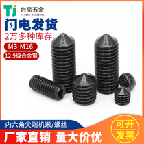 Tip machine meter 12 9 grade hexagon socket tip tightening screw headless machine meter top wire M3M4M5M6M8M10M12