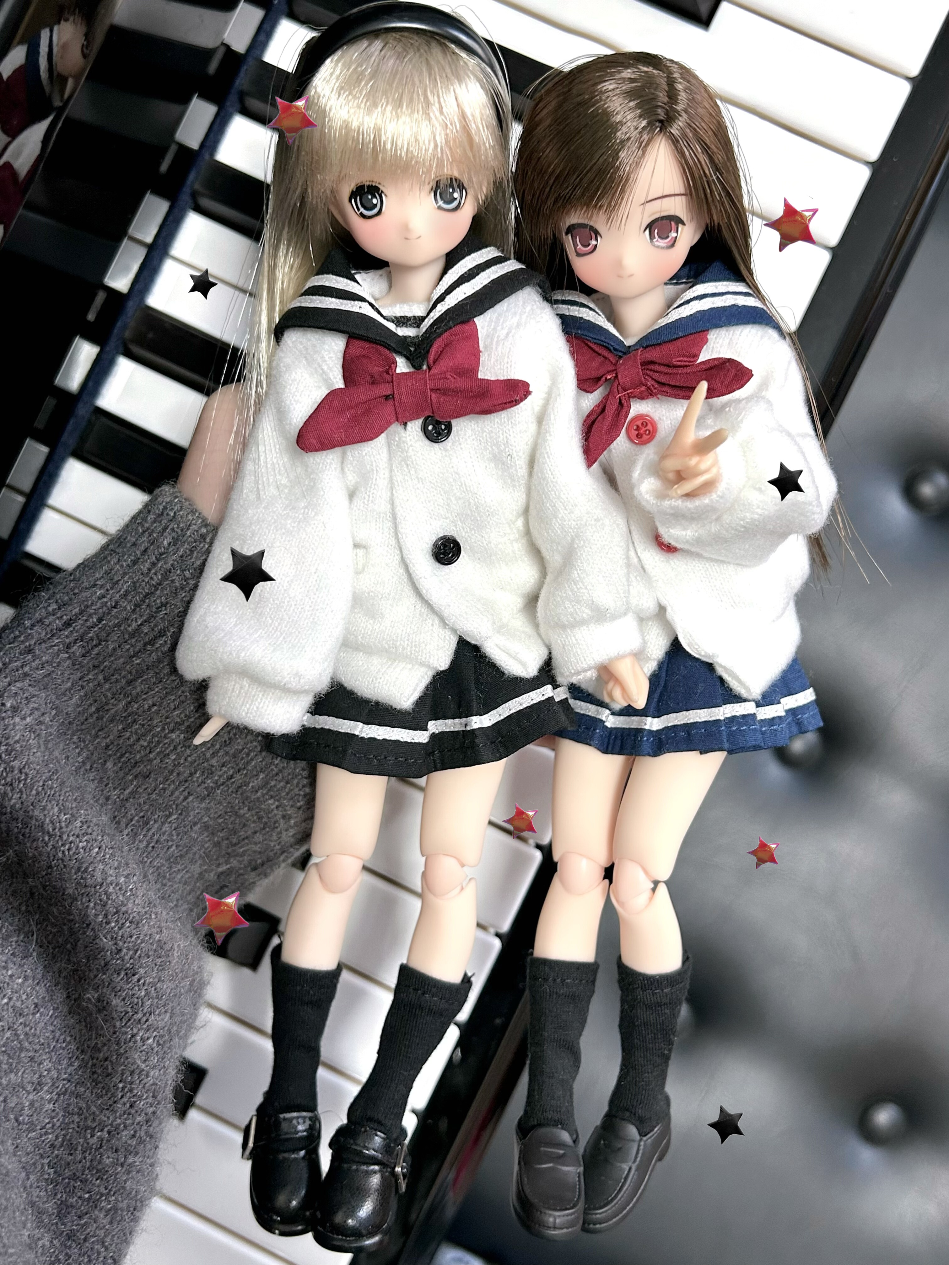 Одежда для кукол BJD （菜包猪肉铺）ob24 azone p20 娃衣套装学生制服青空日记