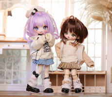 Одежда для кукол BJD （菜包猪肉铺）bjd6分 娃衣套装豆乳派