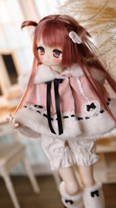 Одежда для кукол BJD （菜包猪肉铺）bjd4分mddmsd熊妹大力力娃衣 猫咪斗篷