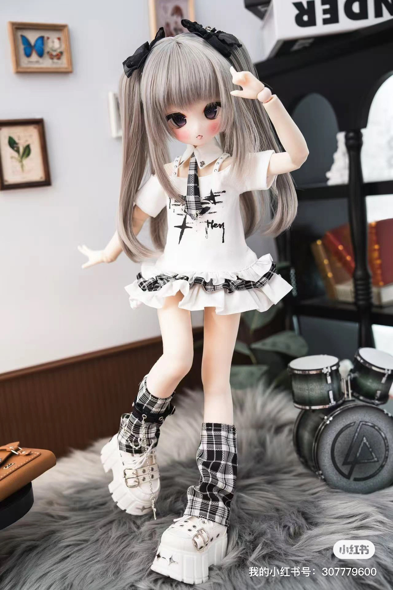 Одежда для кукол BJD （菜包猪肉铺）bjd4分熊妹大力力mddmsd莉莉姆娃衣套装亚比小偶像