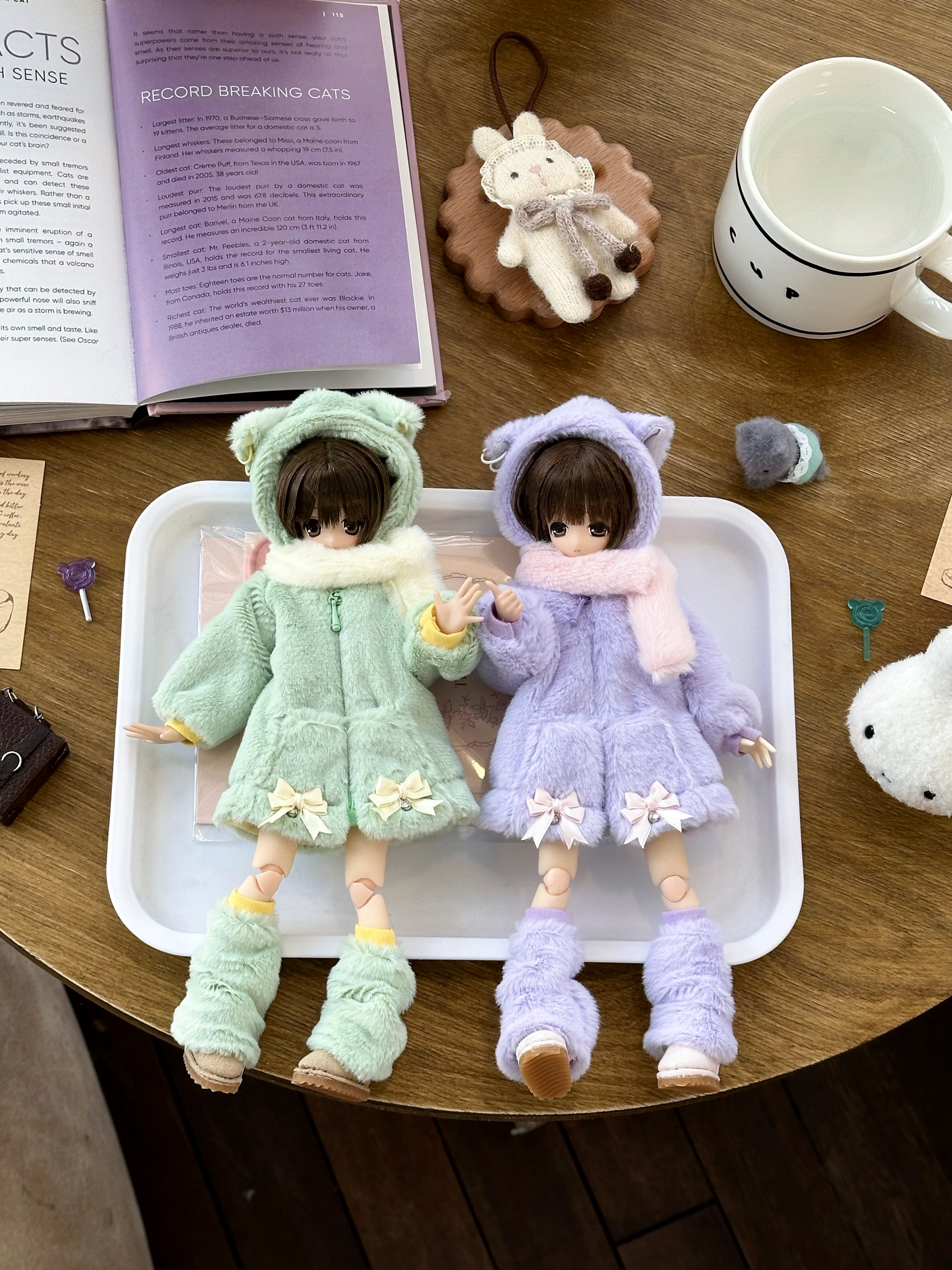 Одежда для кукол BJD （菜包猪肉铺）ob24 p20 azone 娃衣套装 奶芙喵团团