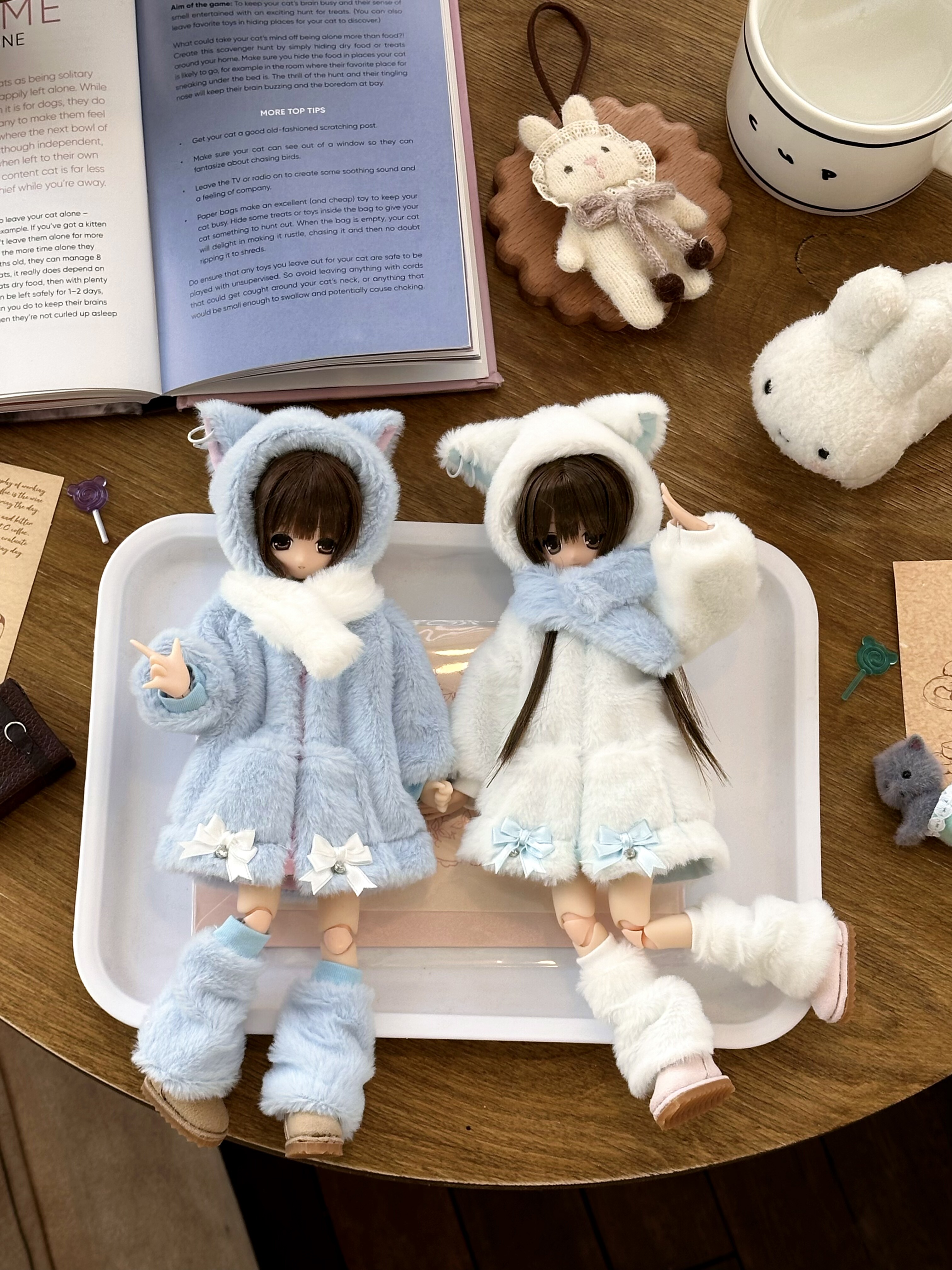 Одежда для кукол BJD （菜包猪肉铺）ob24 p20 azone 娃衣套装 奶芙喵团团
