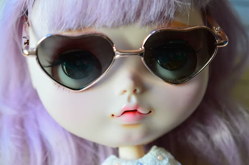 Кукла Blythe маленькая тканьная povz pullip может подарить очки очки в виде сердца любви