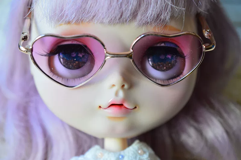Кукла Blythe маленькая тканьная povz pullip может подарить очки очки в виде сердца любви