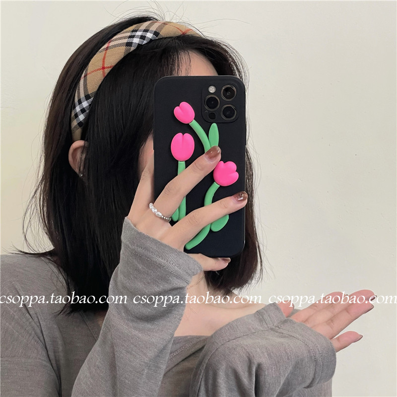 ins Blogger's same Flower for iPhone 13 12 pro max Apple 11 mobile phone case x xs retro 78p