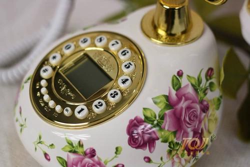 TQJ Антикварный телефон, домашний модный креативный европейский ретро старый стиль, фиксированный телефон для гостиной, офиса, стационарный