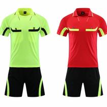 Football referee uniform suit short-sleeved mens and womens referee uniforms football professional football match referee equipment