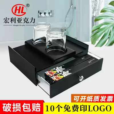 High-end hotel dental box storage box hotel room disposable toiletries bathroom box acrylic consumption box