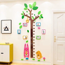 Height stickers do not hurt the wall acrylic 3d three-dimensional height measurement baby children height cartoon height wall stickers