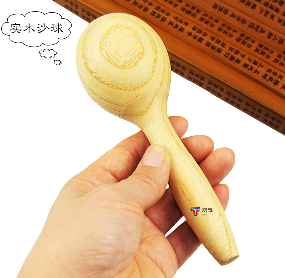 Promotional medium wooden sand hammer sand ball ORF Percussion Children's early learning aids toy