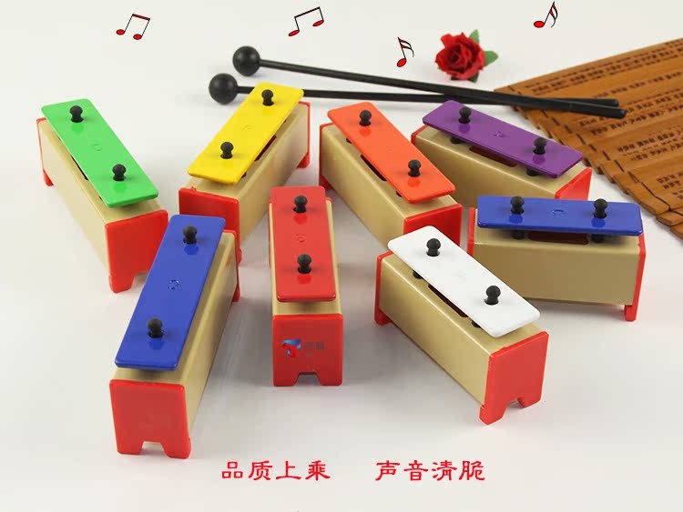 Trợ giảng chuyên nghiệp Nhạc cụ gõ Orff kèn lớn màu tám quãng tám khối 8 giai điệu carillon nhôm piano - Nhạc cụ phương Tây đàn morris