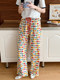 Harada Haru Women's Pajama Pants Japanese Cartoon Cute Long Pants Summer Thin Pure Cotton Loose Pocket Can Be Worn Outside Home Pants