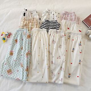 Women's Thickened Thermal Pajama Pants, Autumn and Winter Casual Cartoon Home Pants, Warm Winter Pants That Can Be Worn Outside, with Pockets, for Walking