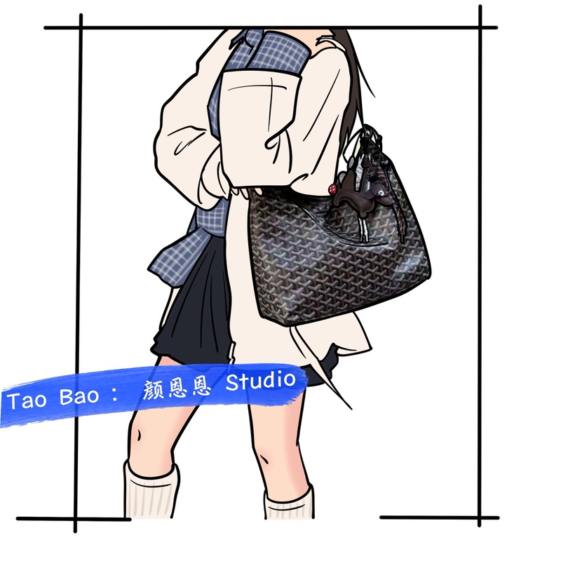 【Yan En En Studio】Dog House Underarm Bag Hobo Tote Bag Shopping Bag Single Shoulder Crossbody Bag Women's Bag.