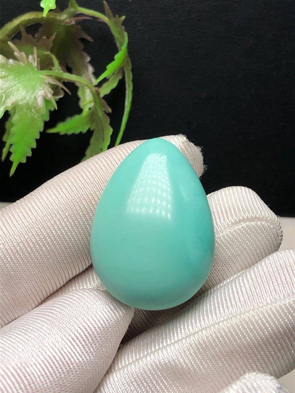 Pure natural raw mine green pine stone drop pendant male and female