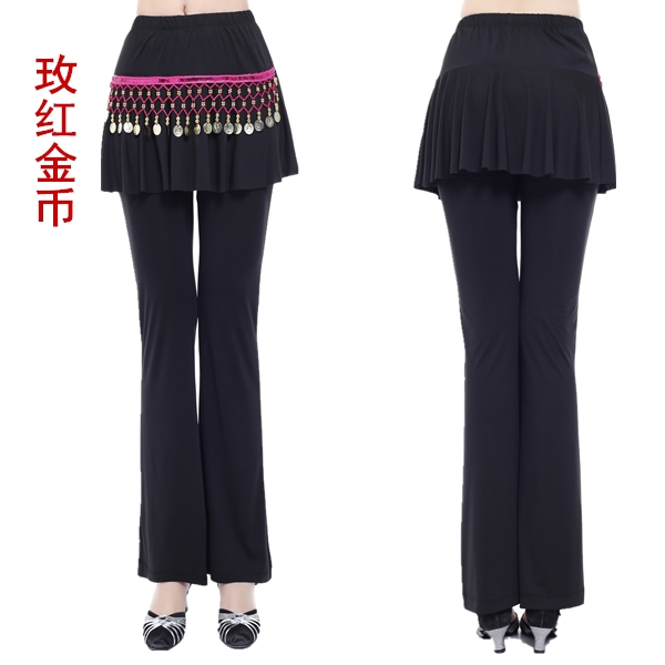 Trang phục khiêu vũ vuông quần mới lụa sữa quần thể dục khiêu vũ quần Latin nhảy múa váy quần nữ mùa hè - Khiêu vũ / Thể dục nhịp điệu / Thể dục dụng cụ váy nhảy cha cha cha