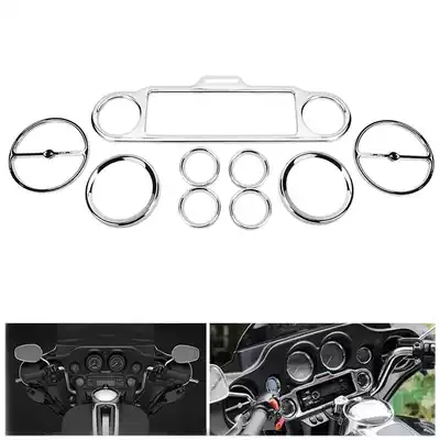 Harley Grand Glide Supreme Gliding 04-13 modified 9-piece chrome-plated series instrument panel decorative cover