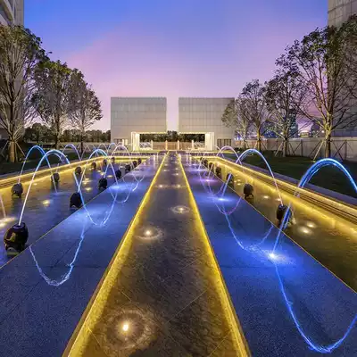 Customized stainless steel interactive induction wave light Fountain Nozzle outdoor square wave light jumping spring program control equipment manufacturer