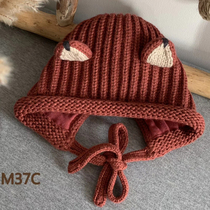 Mulan Liangpin winter childrens hat Crimped wool hat Double layer mens and womens childrens warm hat Small Ali pullover cotton hat