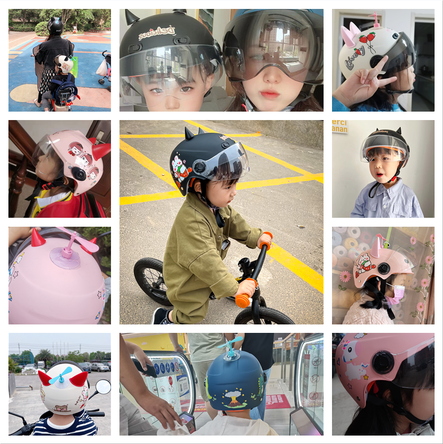 Ultra light electric car Children's helmet 3c certified Four Seasons 9 male girls 3-6-15 years 8 balance car 4 safety helmet 7-Taobao