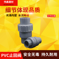 PVC water check valve check valve backstop valve 40 50 50 75 75 90110160200 grey