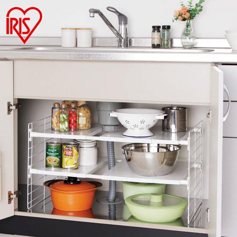Alice bathroom kitchen shelf floor-to-ceiling multi-layer free punching seasoning shelf kitchen storage rack
