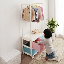 Alice childrens telescopic floor hanger finishing cabinet storage cabinet Alice plastic baby wardrobe