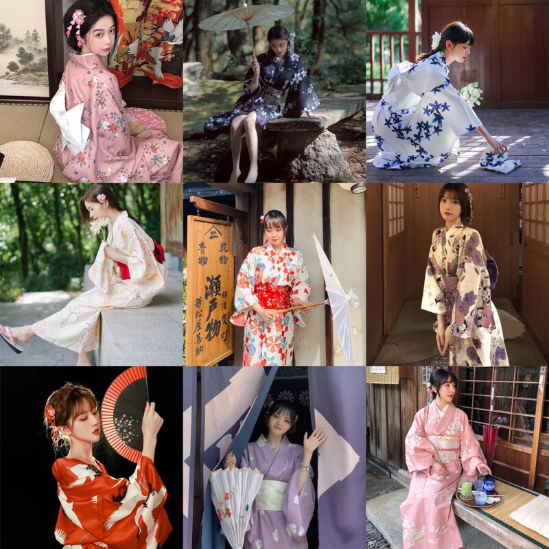 Japanese-Style Kimono for Women, Improved Japanese Yukata, Japanese Anime Cos, Fireworks Festival, Travel Photography, Beauty, Japanese Food Restaurant Japanese-Style Kimono for Women, Improved Japanese Yukata, Japanese Anime Cos, Fireworks Festival, Travel Photography, Beauty, Japanese Food Restaurant